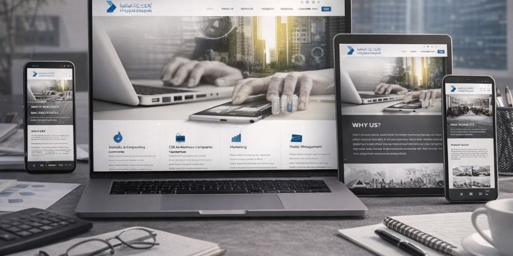 business consultancy website design in Saudi Arabia
