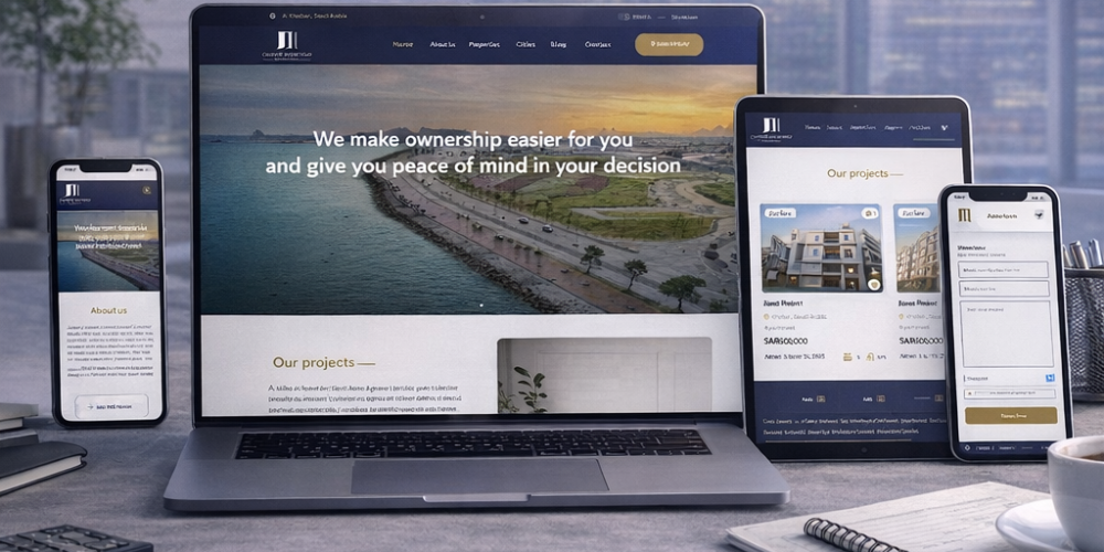 real estate agency website design in Saudi Arabia