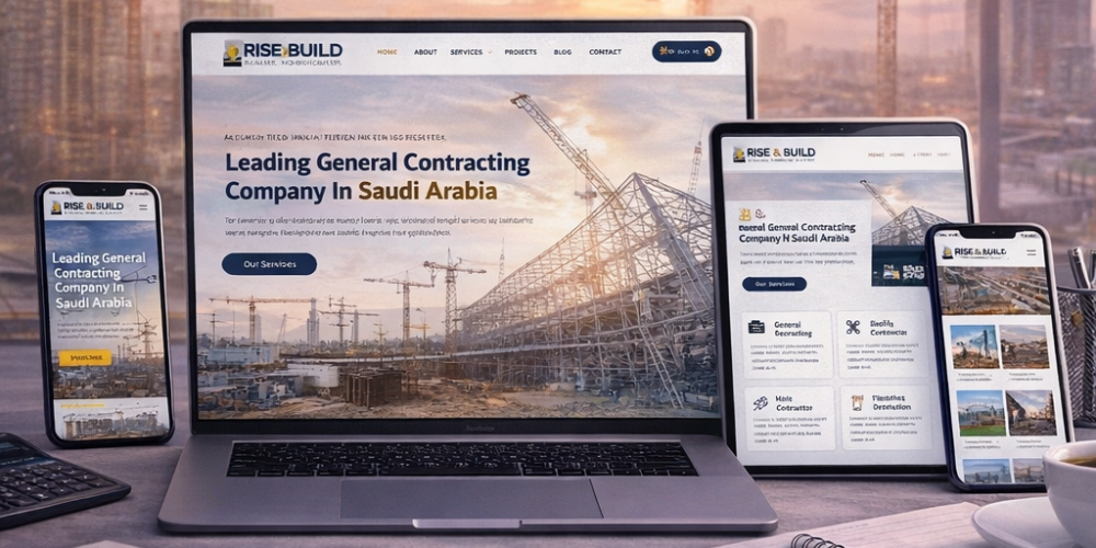 website design and development for construction industry in Khobar